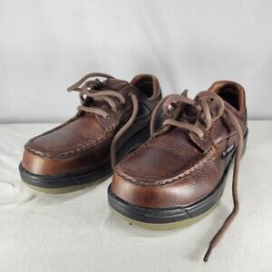 Florsheim Work FS2400 Men’s 5EEE Brown Leather Moc Toe Safety Work Oxford Casual